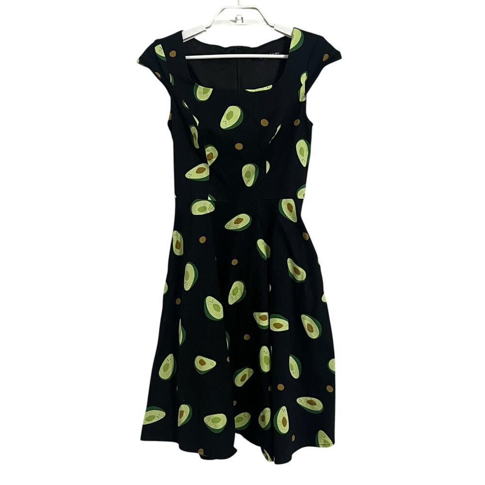 Pukavt Avocado Fit Flare Dress